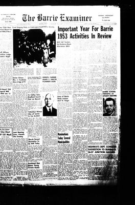 Barrie Examiner, 28 Dec 1953