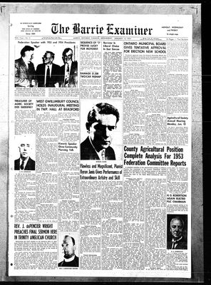 Barrie Examiner, 13 Jan 1954