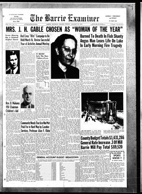 Barrie Examiner, 29 Jan 1954