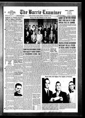 Barrie Examiner, 27 Sep 1954