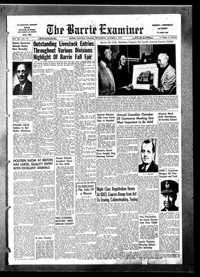 Barrie Examiner, 6 Oct 1954