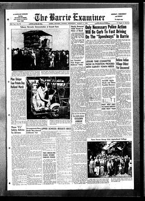 Barrie Examiner, 11 Aug 1954