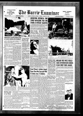 Barrie Examiner, 27 Aug 1954