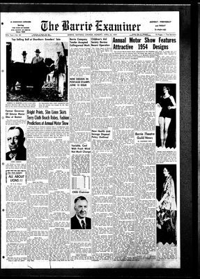 Barrie Examiner, 26 Apr 1954