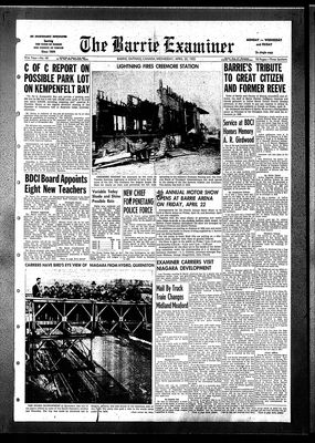 Barrie Examiner, 20 Apr 1955