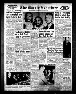 Barrie Examiner, 18 Nov 1955