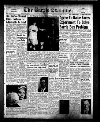 Barrie Examiner, 25 Jan 1956