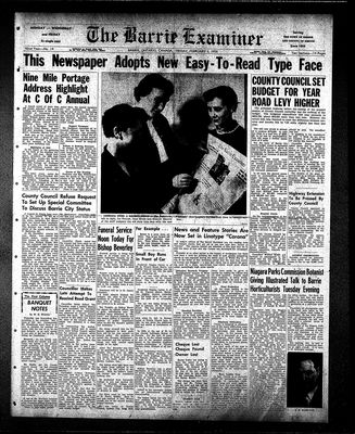 Barrie Examiner, 3 Feb 1956