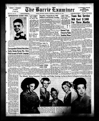 Barrie Examiner, 29 Feb 1956