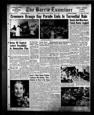 Barrie Examiner, 13 Jul 1956