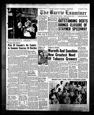 Barrie Examiner, 3 Aug 1956