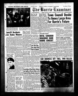 Barrie Examiner, 15 Aug 1956