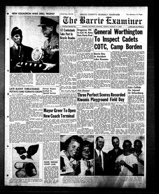 Barrie Examiner, 17 Aug 1956