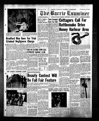 Barrie Examiner, 22 Aug 1956