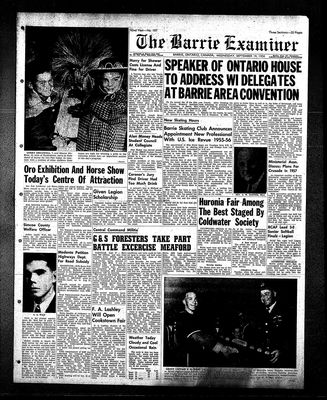 Barrie Examiner, 19 Sep 1956