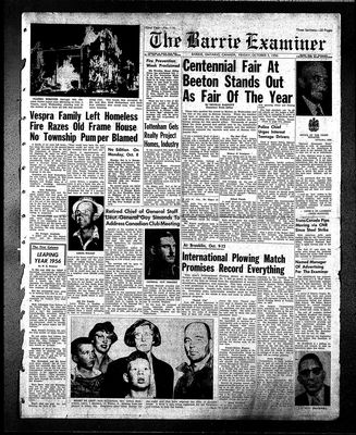 Barrie Examiner, 5 Oct 1956