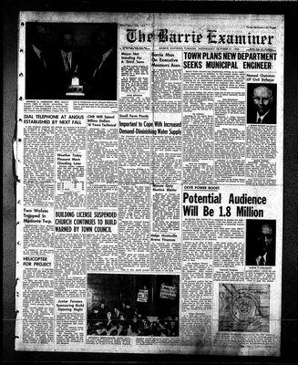 Barrie Examiner, 31 Oct 1956