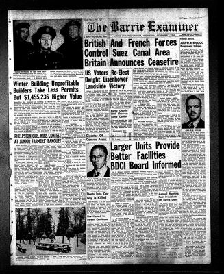 Barrie Examiner, 7 Nov 1956