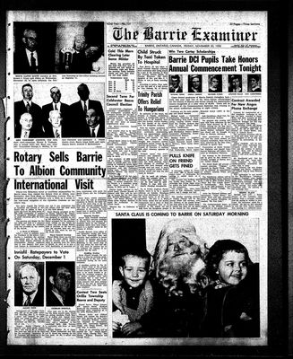 Barrie Examiner, 30 Nov 1956