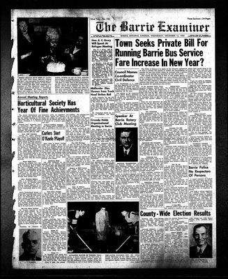 Barrie Examiner, 12 Dec 1956