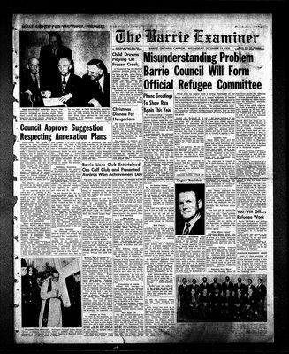 Barrie Examiner, 19 Dec 1956