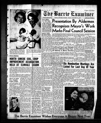 Barrie Examiner, 28 Dec 1956