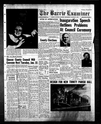 Barrie Examiner, 9 Jan 1957