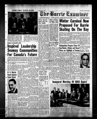 Barrie Examiner, 11 Jan 1957