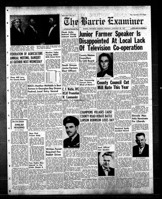 Barrie Examiner, 28 Jan 1957