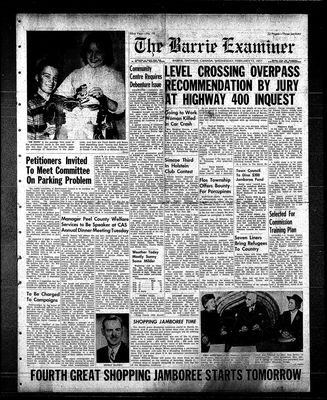 Barrie Examiner, 13 Feb 1957