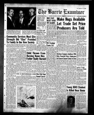 Barrie Examiner, 20 Feb 1957