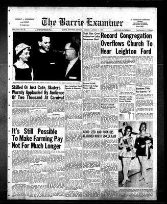 Barrie Examiner, 11 Mar 1957