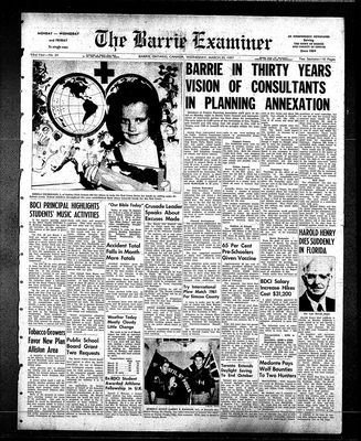 Barrie Examiner, 20 Mar 1957