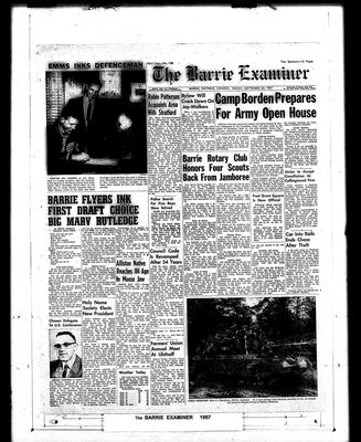 Barrie Examiner, 20 Sep 1957