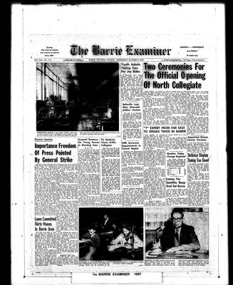 Barrie Examiner, 9 Oct 1957