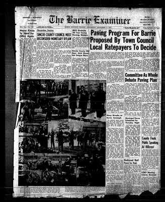 Barrie Examiner, 13 Nov 1957