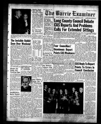 Barrie Examiner, 25 Nov 1957