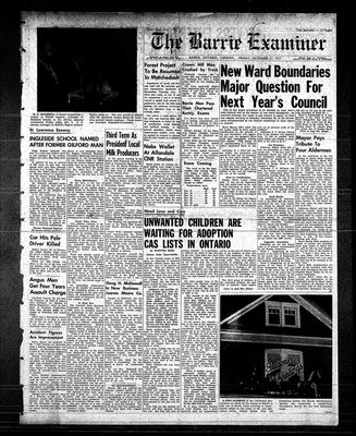 Barrie Examiner, 27 Dec 1957