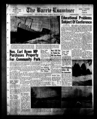 Barrie Examiner, 15 Jan 1958