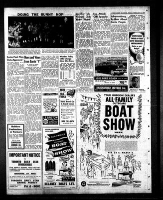 Barrie Examiner, 28 Feb 1958