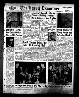 Barrie Examiner, 14 Mar 1958