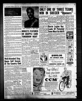 Barrie Examiner, 5 May 1958