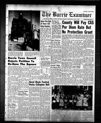 Barrie Examiner, 11 Jun 1958