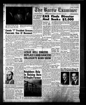 Barrie Examiner, 9 Jul 1958