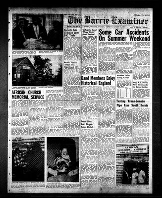 Barrie Examiner, 18 Aug 1958