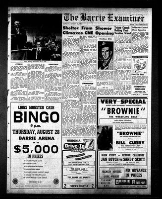 Barrie Examiner, 25 Aug 1958