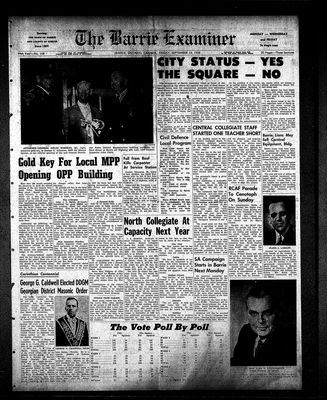 Barrie Examiner, 19 Sep 1958