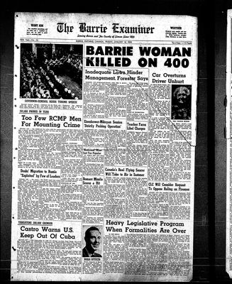 Barrie Examiner, 16 Jan 1959