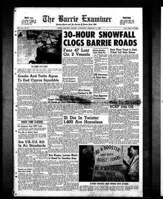 Barrie Examiner, 11 Feb 1959