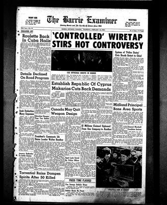 Barrie Examiner, 19 Feb 1959